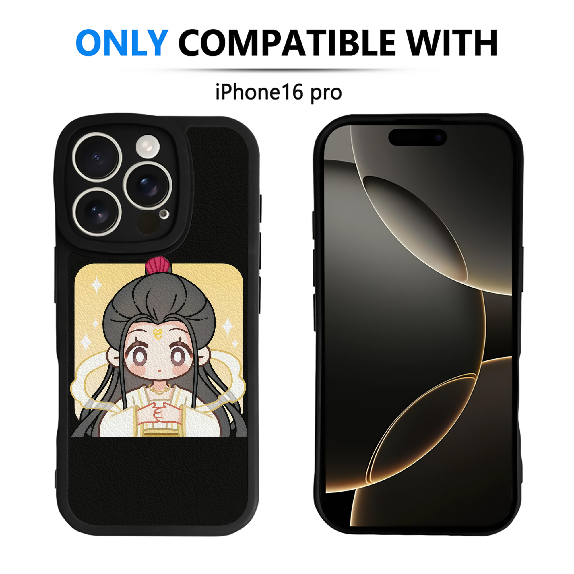 （画像用） Ne Zha 2 ナタ 魔童の大暴れ 【iPhone 16シリーズ対応】シリコンスマホケース（レザー調） 材質：シリコン